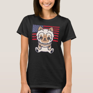 Yorkshire Terrier 4th Of July Patriotic Usa Americ T-Shirt
