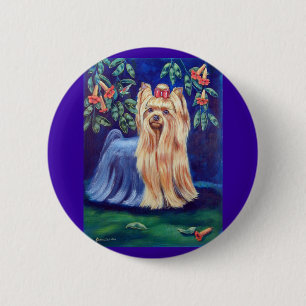 Yorkshire Terrier 6 Cm Round Badge