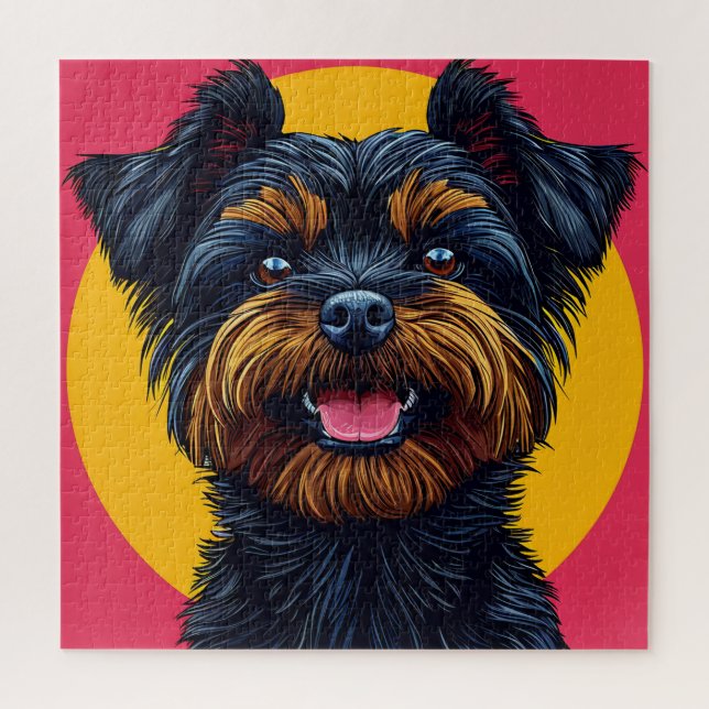 Yorkshire Terrier Against a Bright Background Jigsaw Puzzle (Vertical)