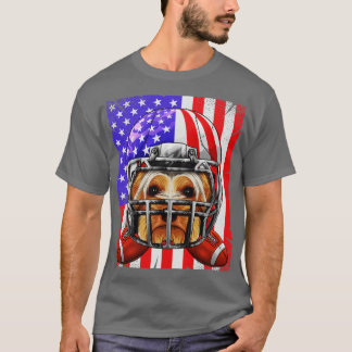 Yorkshire Terrier American Football USA Flag Meric T-Shirt