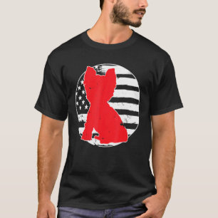 Yorkshire Terrier American Usa Flag 4th Of July Vi T-Shirt