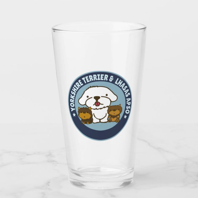 Yorkshire Terrier and Lhasa Apso Glass (Front)