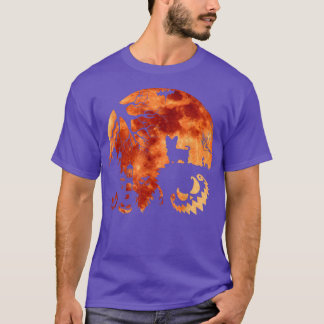 Yorkshire Terrier And Moon Halloween Costume Pumpk T-Shirt