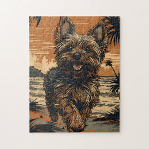 Yorkshire-terrier at the beach jigsaw puzzle