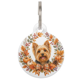 Yorkshire Terrier Autumn Pet Tag