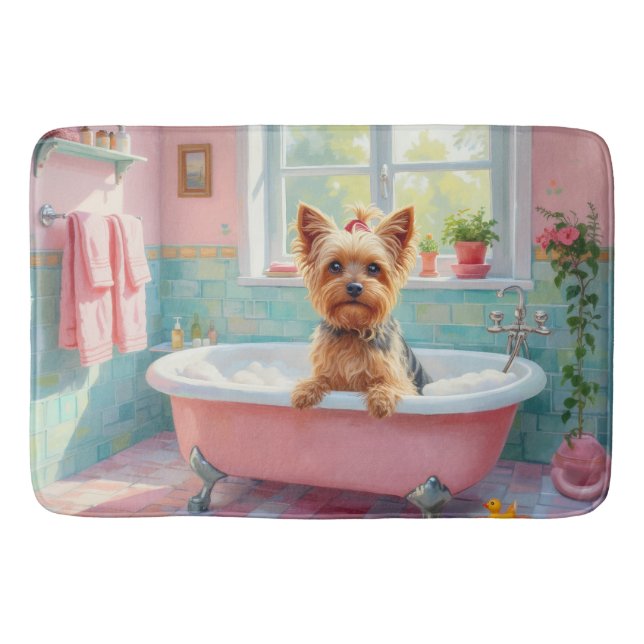 Yorkshire Terrier Bath Decor Mat (Front)