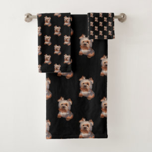 Yorkshire Terrier Bath Towel Set