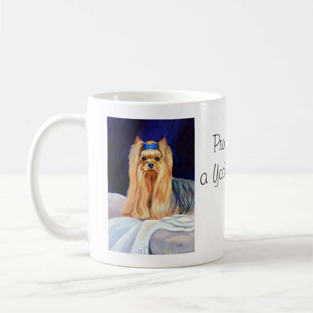 Yorkshire Terrier Bed Mug (Left)