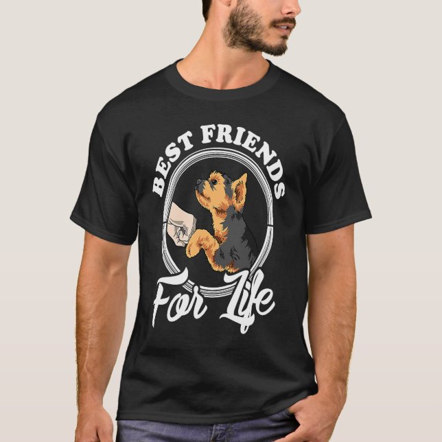 Yorkshire Terrier Best Friends For Life Yorkie T-Shirt (Front)