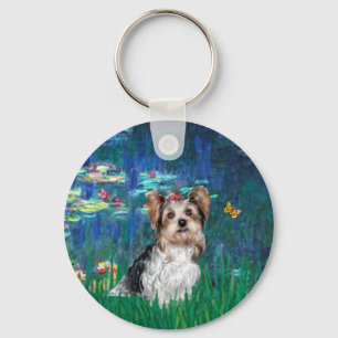 Yorkshire Terrier (Biewer) - Lilies 5 Key Ring