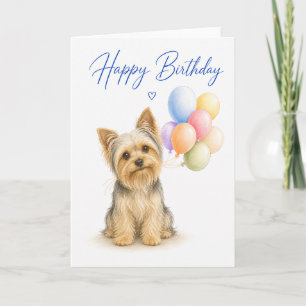 Yorkshire Terrier Birthday Card