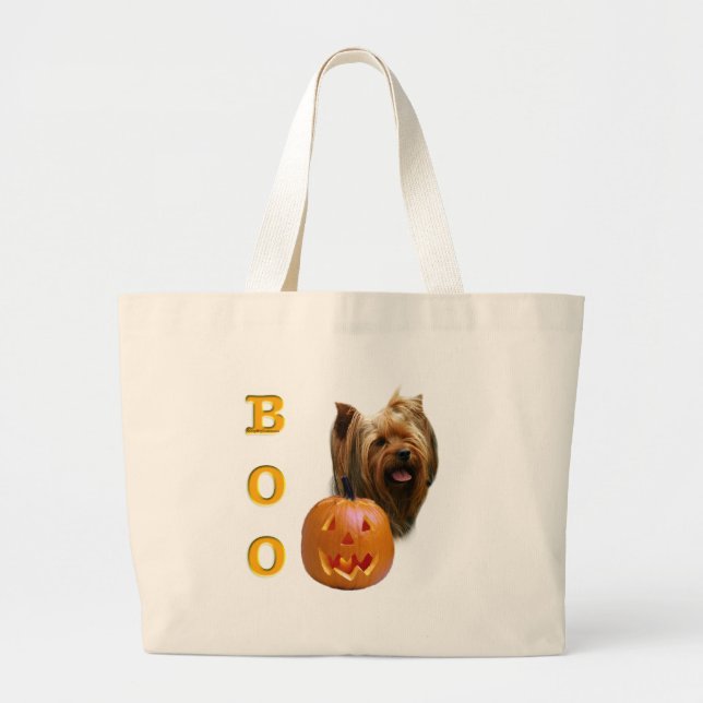 Yorkshire Terrier Boo Large Tote Bag (Front)