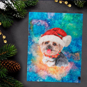 Yorkshire Terrier Breed Dog Christmas Jigsaw Puzzle