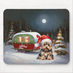 Yorkshire Terrier Caravan Christmas Adventure Mouse Mat