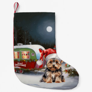 Yorkshire Terrier Caravan Christmas Adventure Small Christmas Stocking