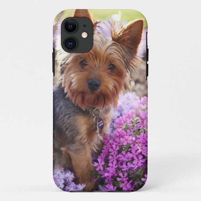 Yorkshire Terrier Carved Wood iPhone Case (Back)