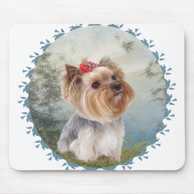 Yorkshire Terrier Charm Mouse Mat (Front)