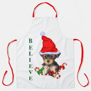 Yorkshire Terrier Christmas Apron
