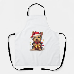 Yorkshire Terrier Christmas Bells Apron