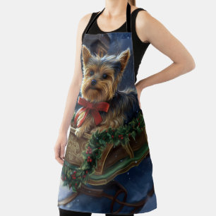 Yorkshire Terrier Christmas Festive Season Apron