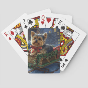 Yorkshire Terrier Christmas Festive Season Playing Cards