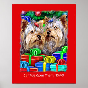 Yorkshire Terrier Christmas Gifts Poster