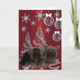 Yorkshire Terrier Christmas Holiday Card