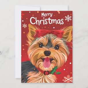 Yorkshire Terrier Christmas Holiday Card