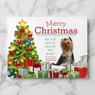 Yorkshire Terrier Christmas Postcard