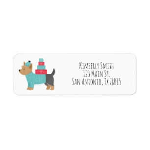 Yorkshire Terrier Christmas Return Address