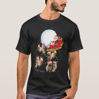 Yorkshire Terrier Christmas Santa Sleigh Dog T-Shirt