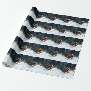 Yorkshire Terrier Christmas snow winter  Wrapping Paper