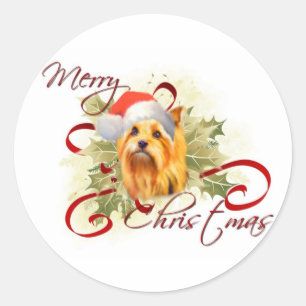 Yorkshire Terrier Christmas Stickers