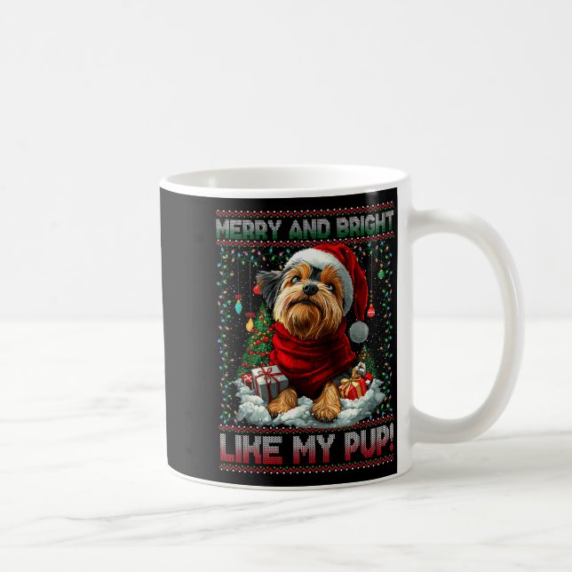 Yorkshire Terrier Christmas Tree Decorations Dog L Coffee Mug (Right)