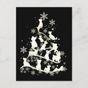 Yorkshire Terrier Christmas Tree Dog Happy Xmas Postcard