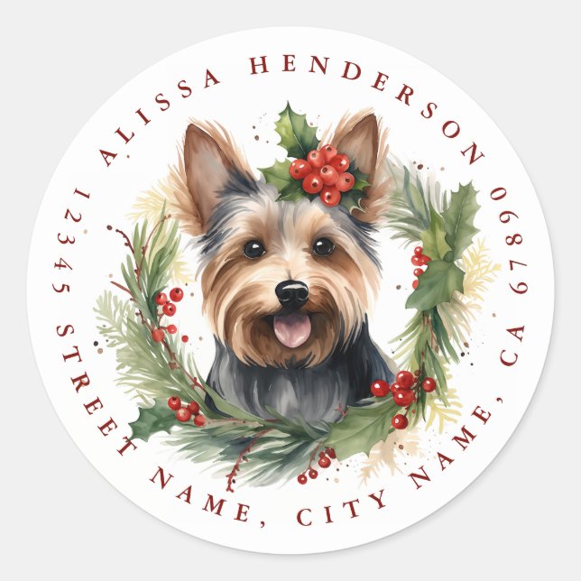 Yorkshire Terrier Classic Round Stickers (Front)