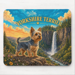 Yorkshire Terrier, Columbia Falls Vintage Watercol Mouse Mat