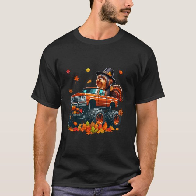 Yorkshire Terrier Cosplay Turkey Monster Truck Tha T-Shirt (Front)
