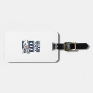 Yorkshire Terrier Dad Fist Bump Vintage Vector Des Luggage Tag