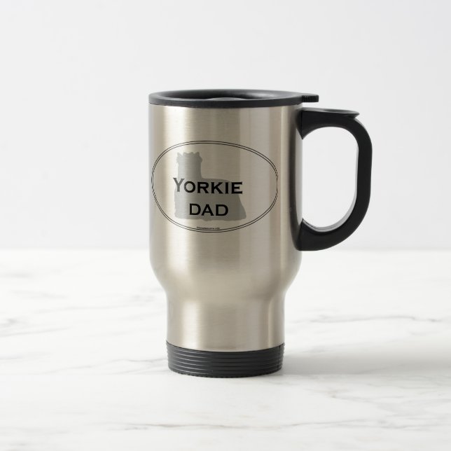 Yorkshire Terrier DAD Travel Mug (Right)
