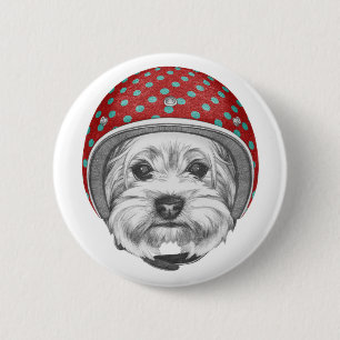 Yorkshire Terrier Daredevil 6 Cm Round Badge