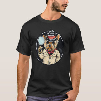 Yorkshire Terrier Detective Funny Dog Mystery T-Shirt