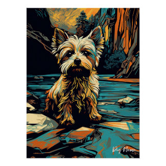 Yorkshire Terrier Dog 005 - Bruno Pokopen Poster
