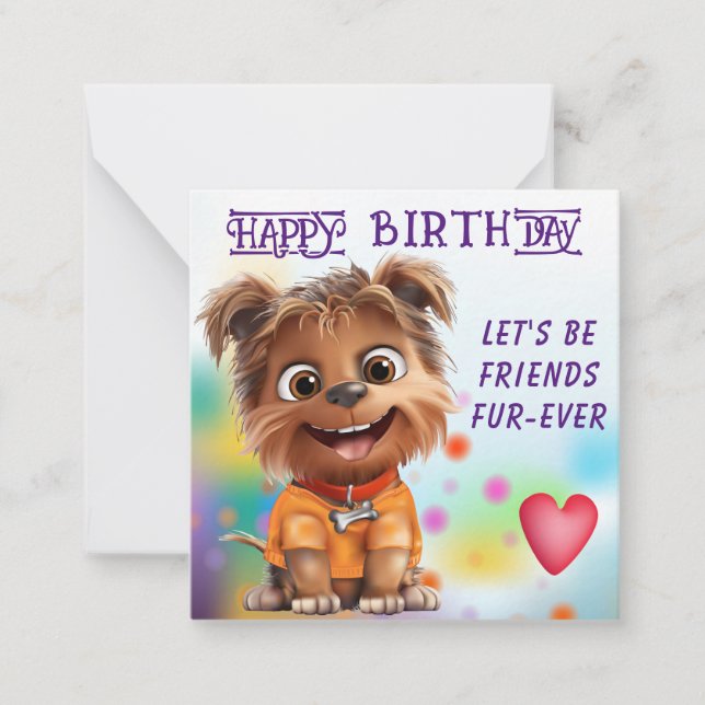 Yorkshire Terrier Dog Birthday Card (Front)