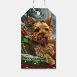 Yorkshire Terrier Dog Christmas Festive Gift Tags