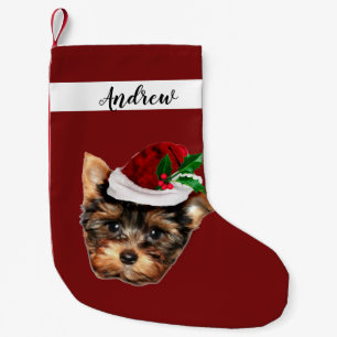 Yorkshire Terrier dog Christmas Holiday Stocking