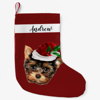 Yorkshire Terrier dog Christmas Holiday Stocking