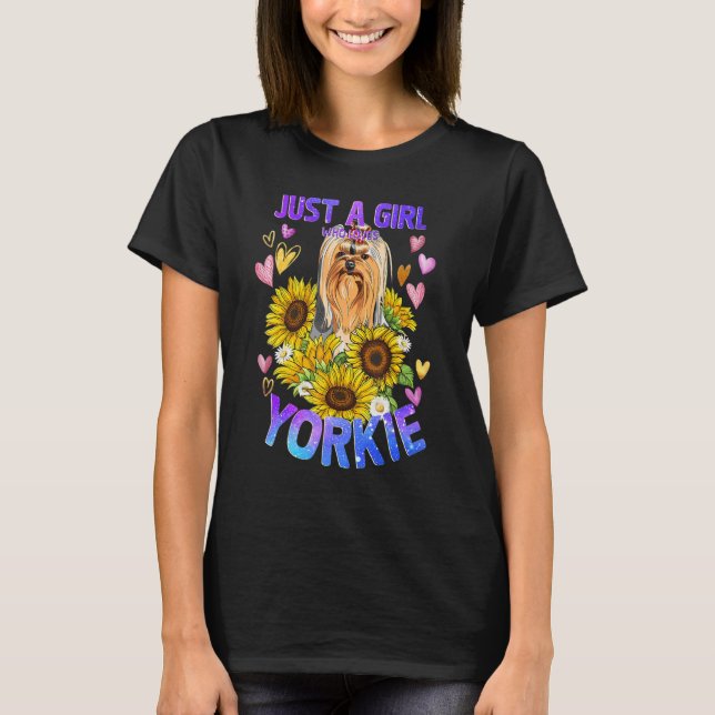 Yorkshire Terrier Dog   Cute Puppy Girl Woman T-Shirt (Front)