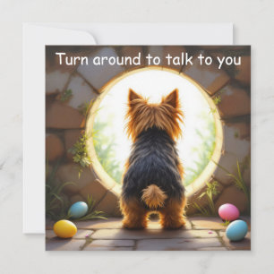 Yorkshire Terrier dog - Easter Holiday Card