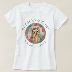 Yorkshire Terrier Dog Grooming Salon T‑Shirt T-Shirt
